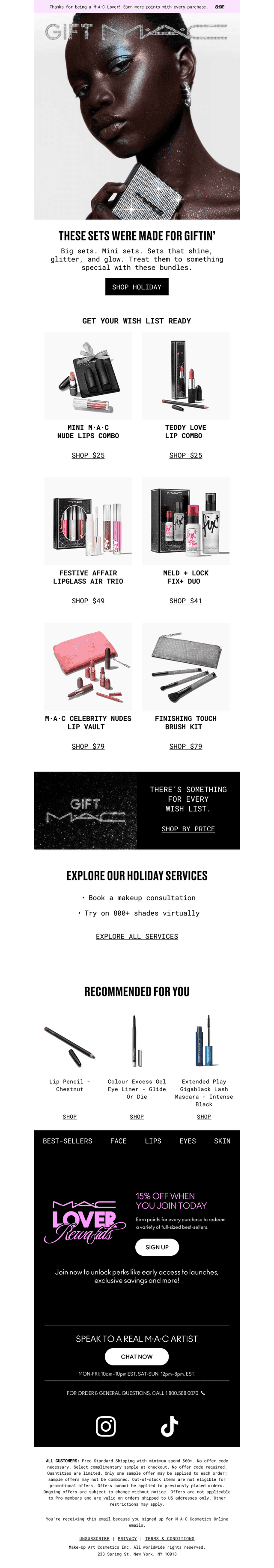 MAC Cosmetics email from Thu, Oct 1, 2026