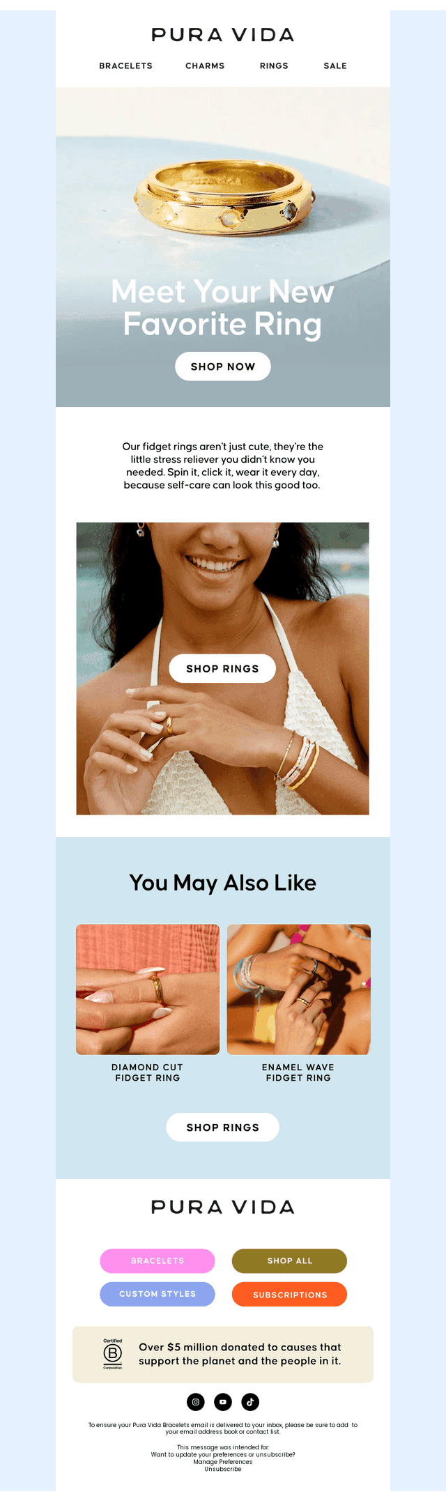 Pura Vida Bracelets email from Thu, Oct 1, 2026