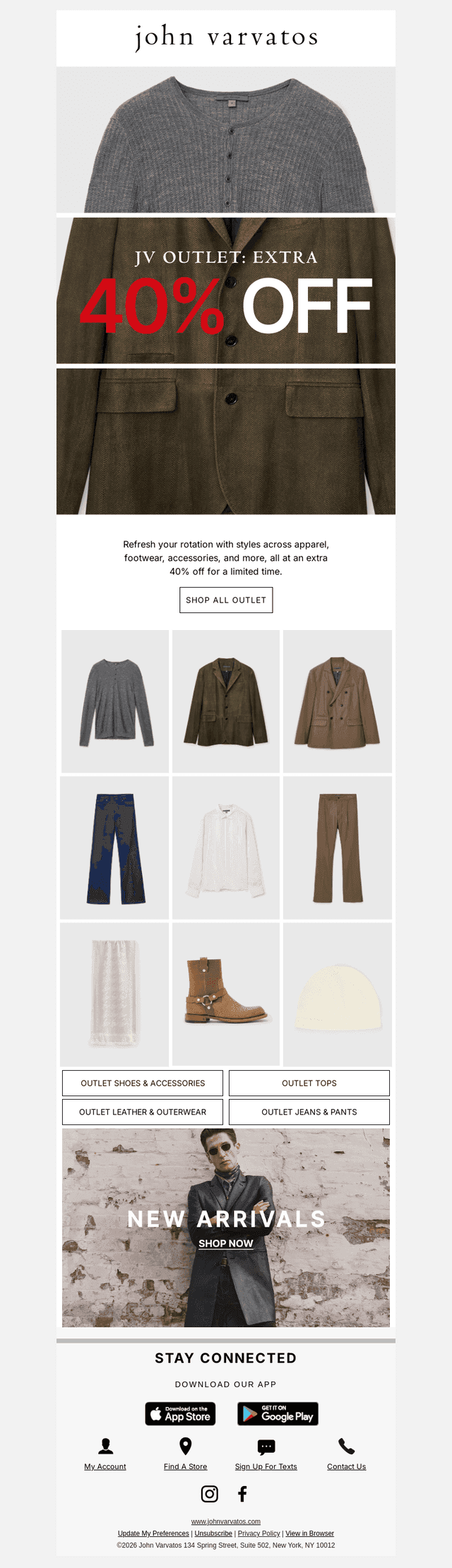 JV Outlet | Extra 40% Off