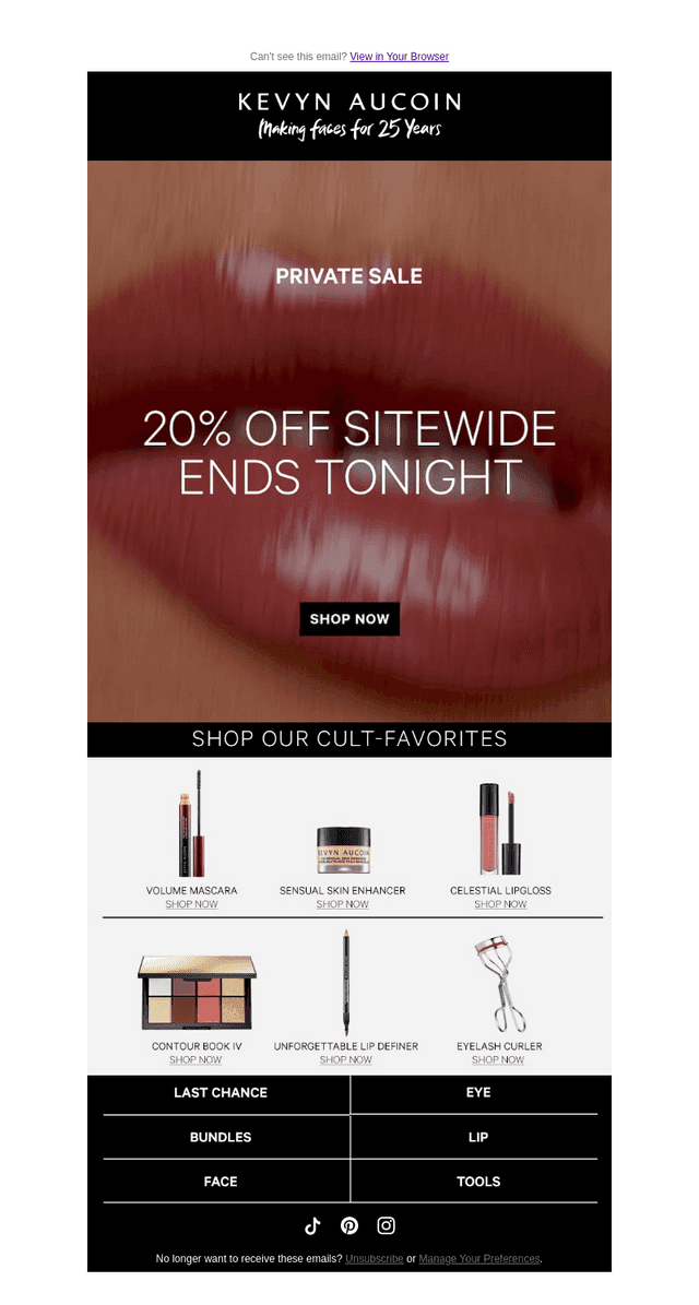 Ends Tonight! 20% Off Sitewide!