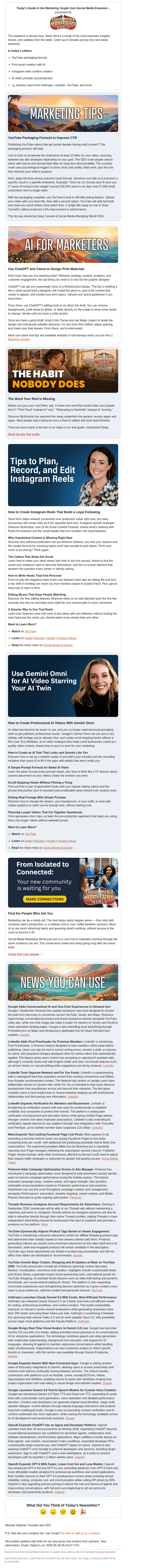 Social Media Examiner email from Thu, Oct 1, 2026