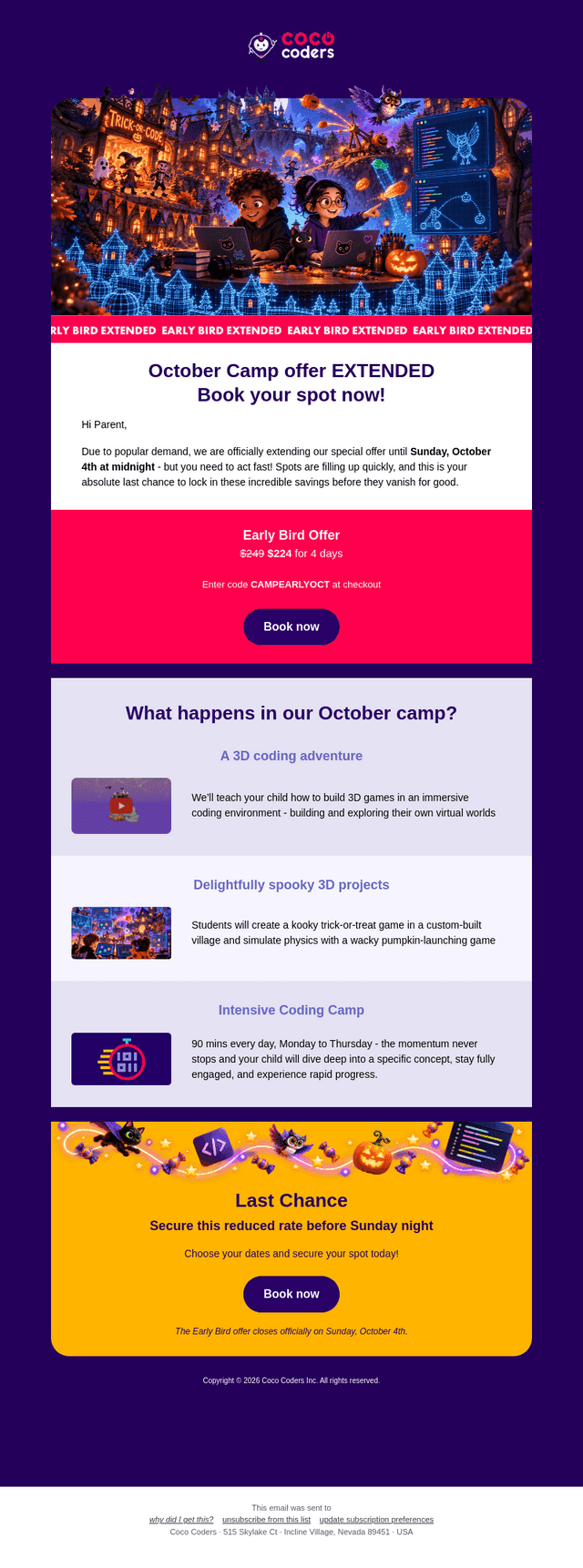 Coco Coders email from Thu, Oct 1, 2026
