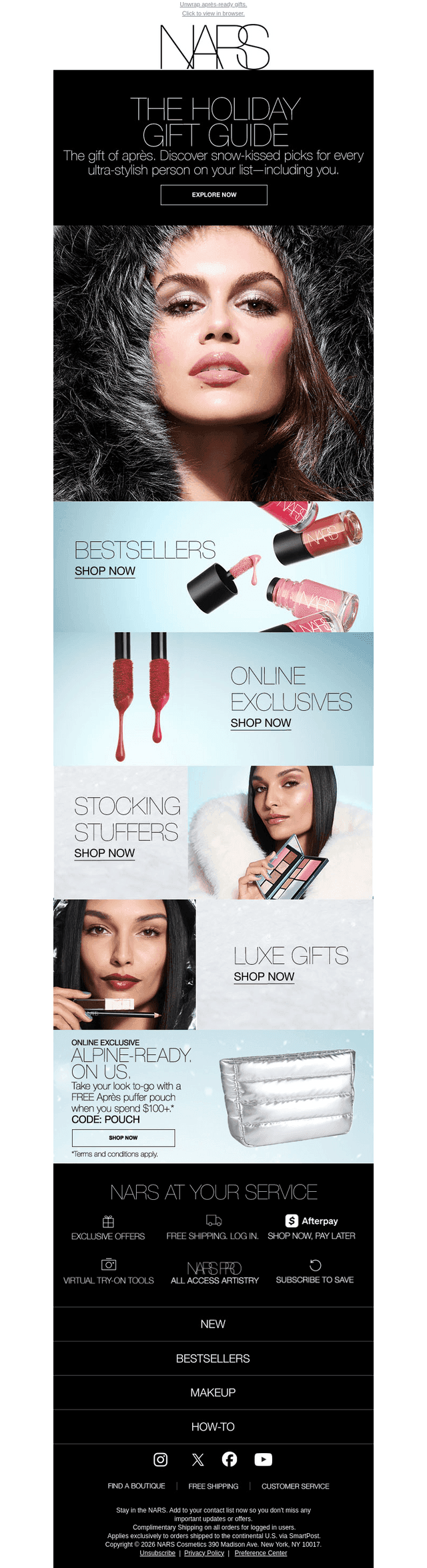NARS Cosmetics email from Thu, Oct 1, 2026