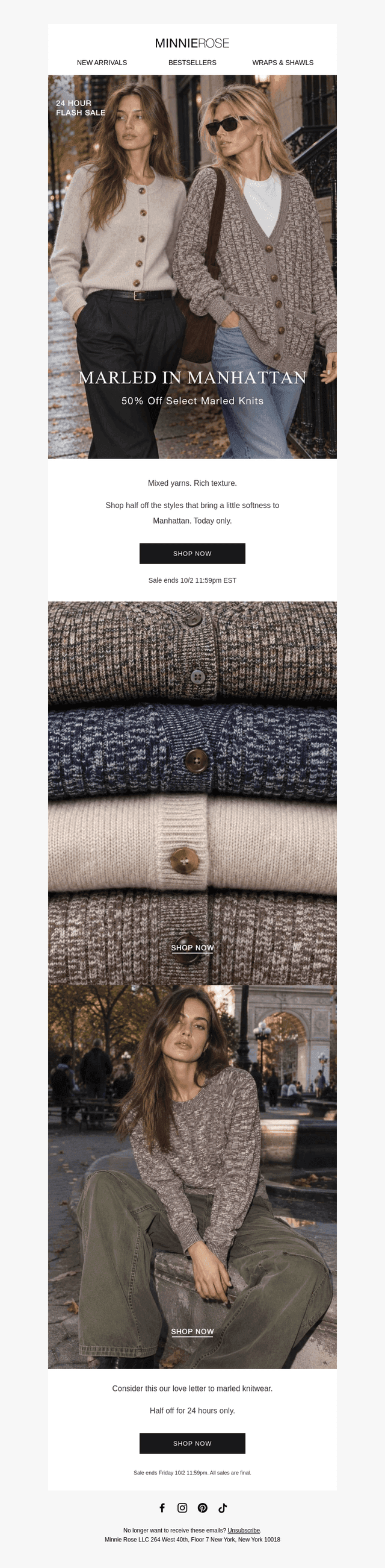 50% Off Select Marled Knits