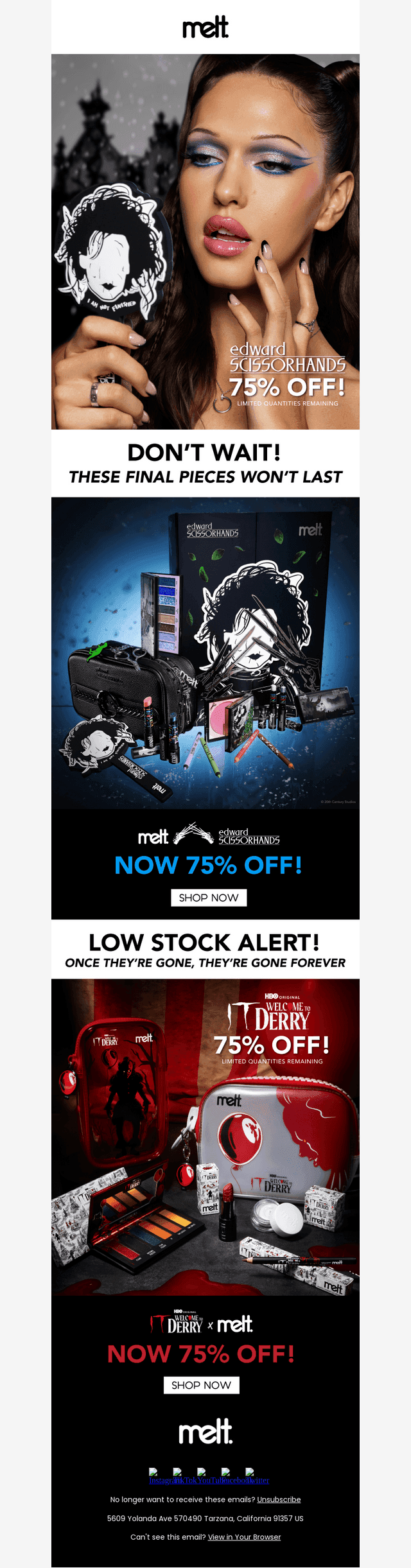 Melt Cosmetics email from Thu, Oct 1, 2026