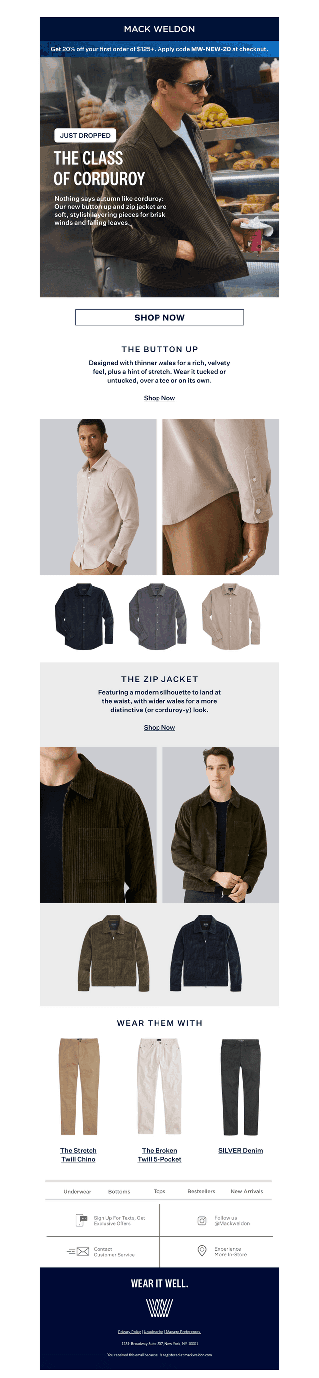 NEW: Our first-ever corduroy collection.
