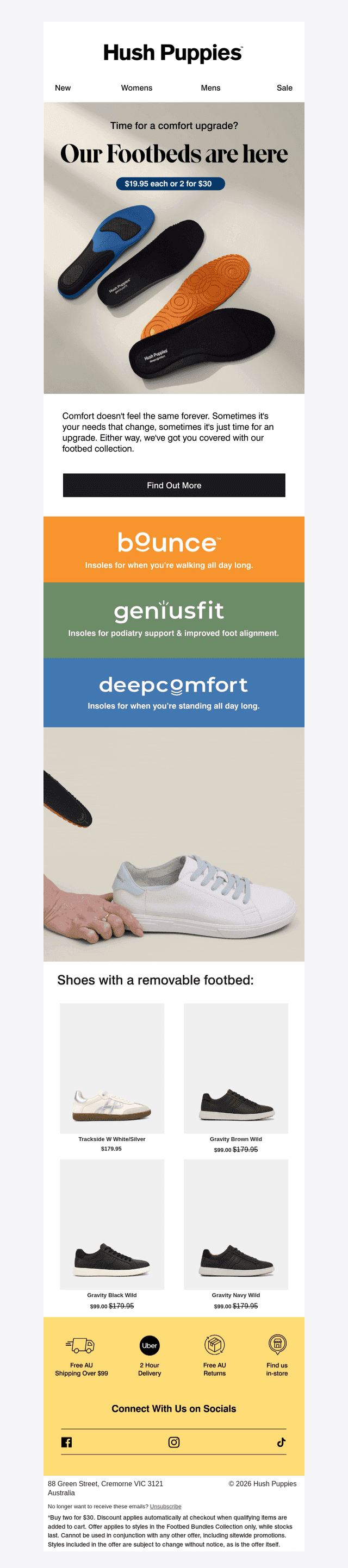 Hush Puppies AU email from Fri, Oct 2, 2026