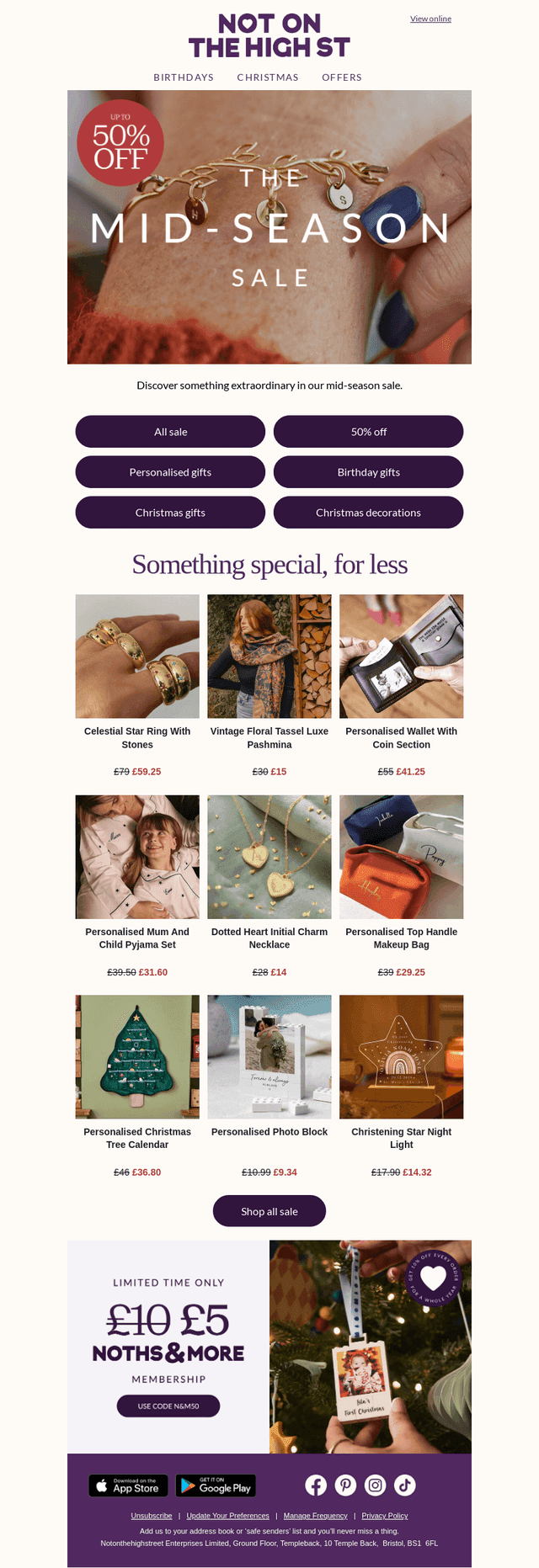 Up to 50% off ends soon