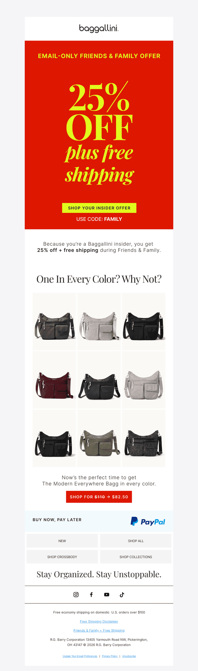 baggallini email from Fri, Oct 2, 2026