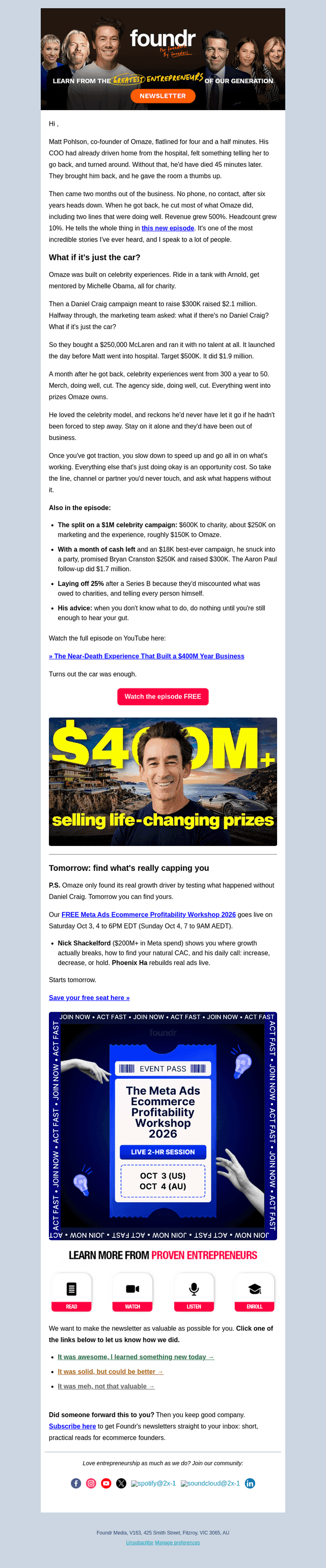 Foundr email from Fri, Oct 2, 2026
