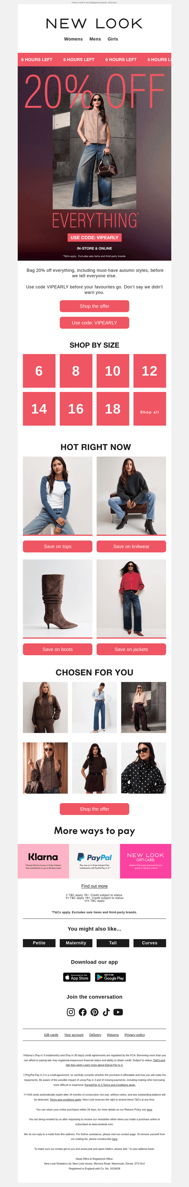 EXCLUSIVE: 20% off everything, just for you