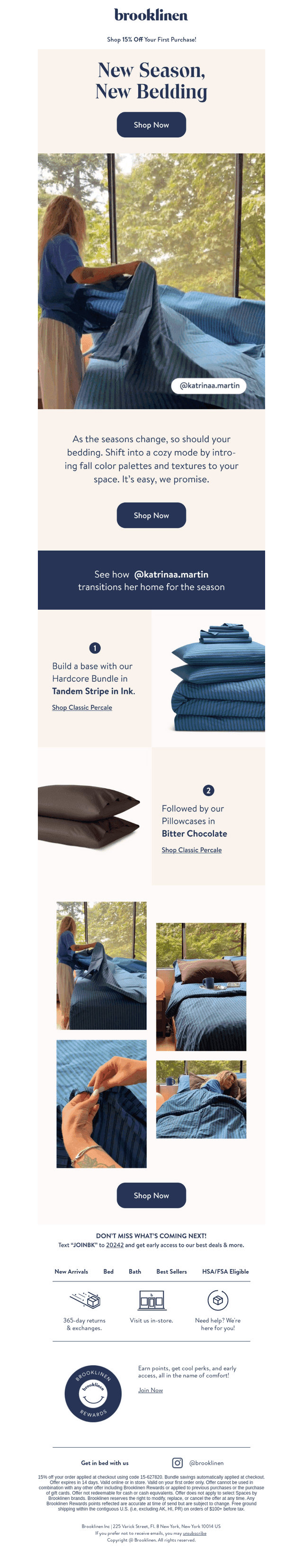Brooklinen email from Fri, Oct 2, 2026
