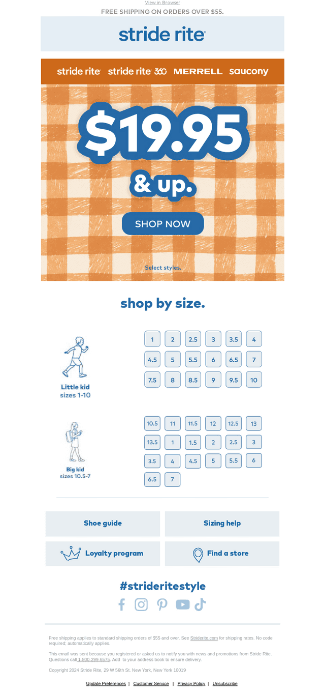 Stride Rite email from Sat, Oct 3, 2026