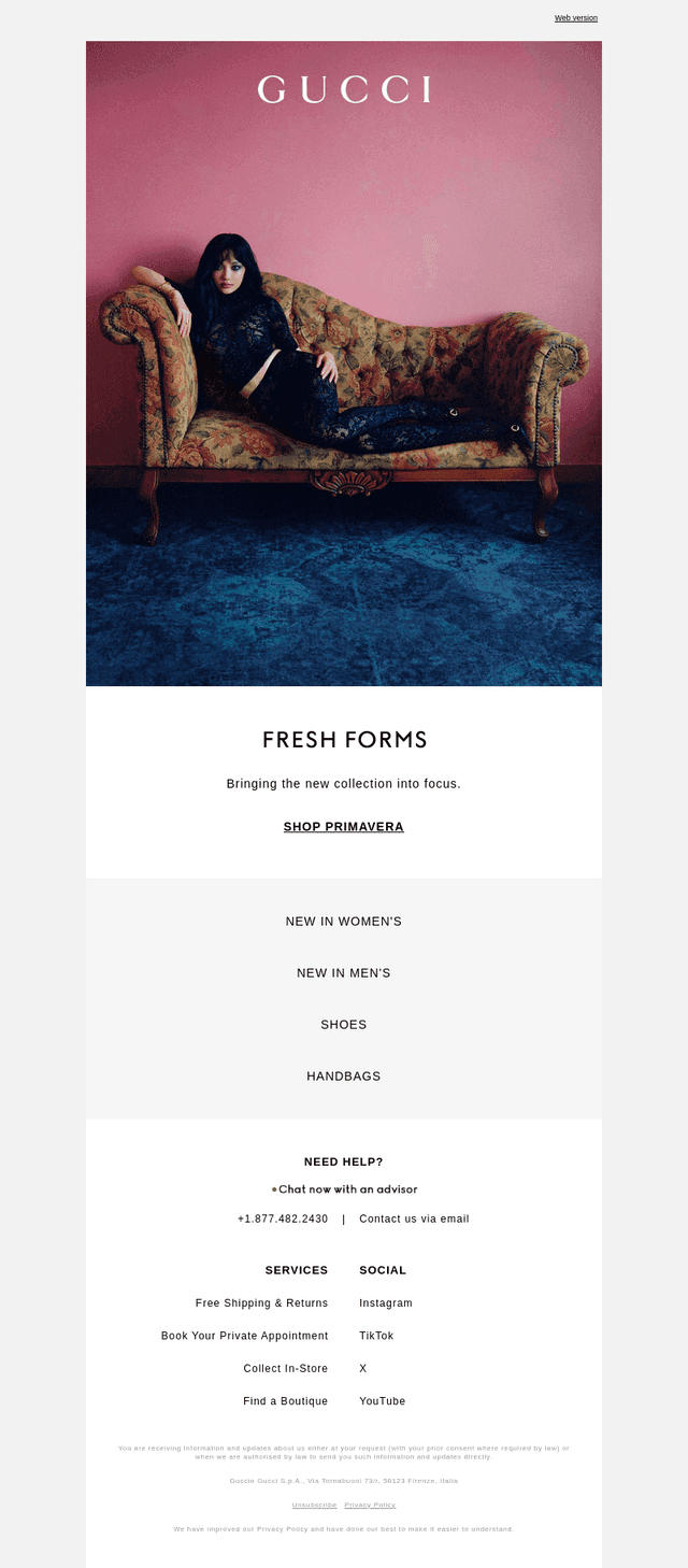 Gucci email from Sat, Oct 3, 2026