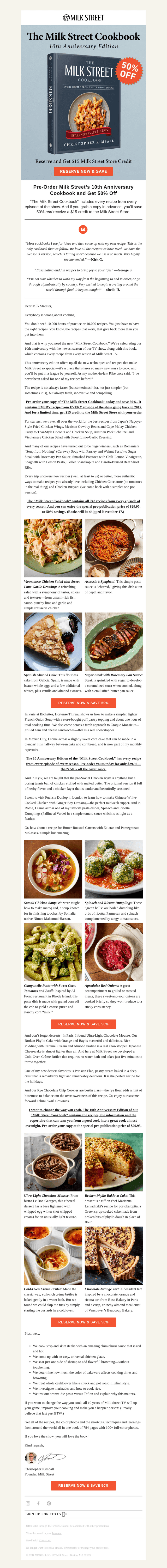 Milk Street email from Sat, Oct 3, 2026