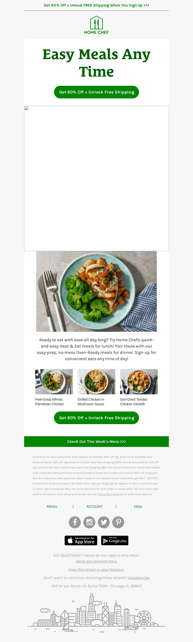 Home Chef email from Sat, Oct 3, 2026