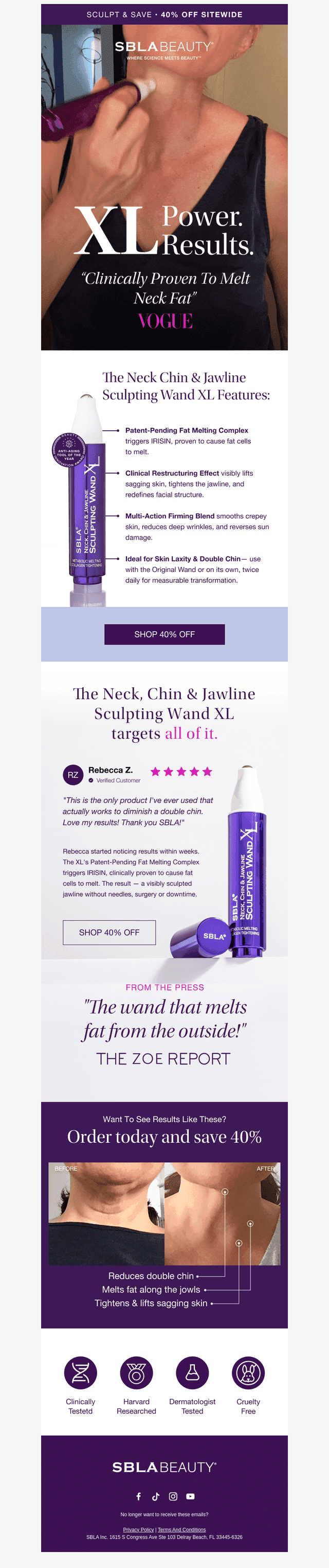 SBLA BEAUTY email from Sat, Oct 3, 2026