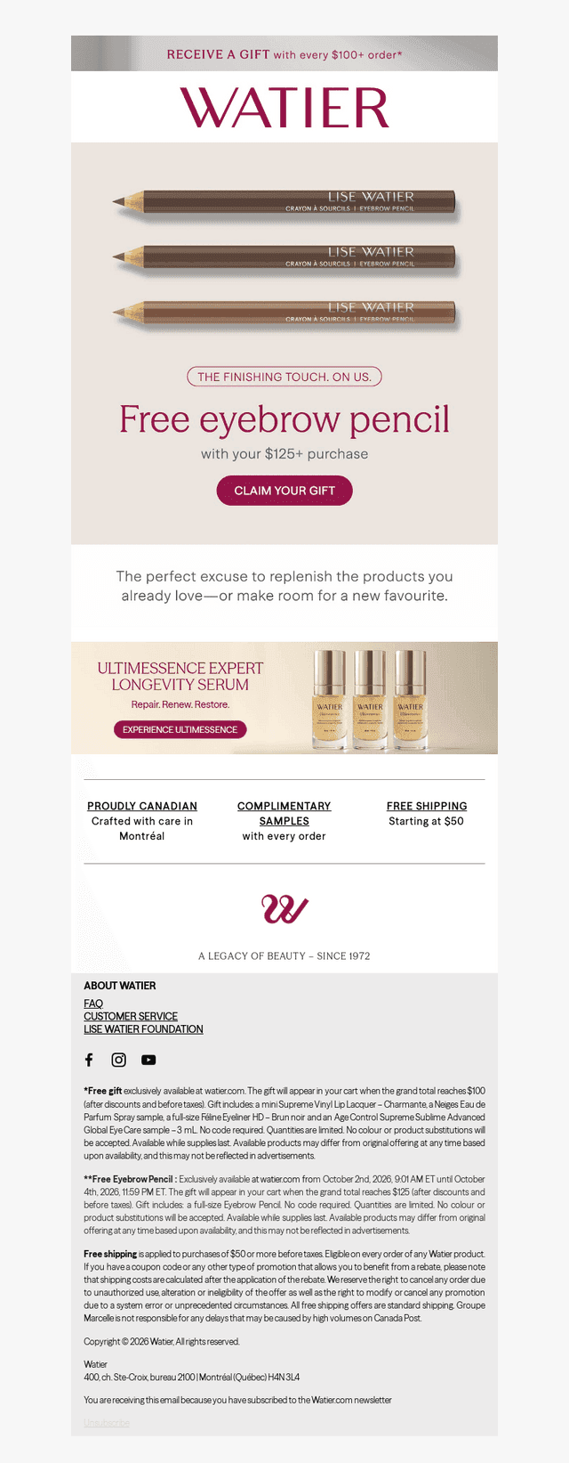 Last chance for your brow gift!