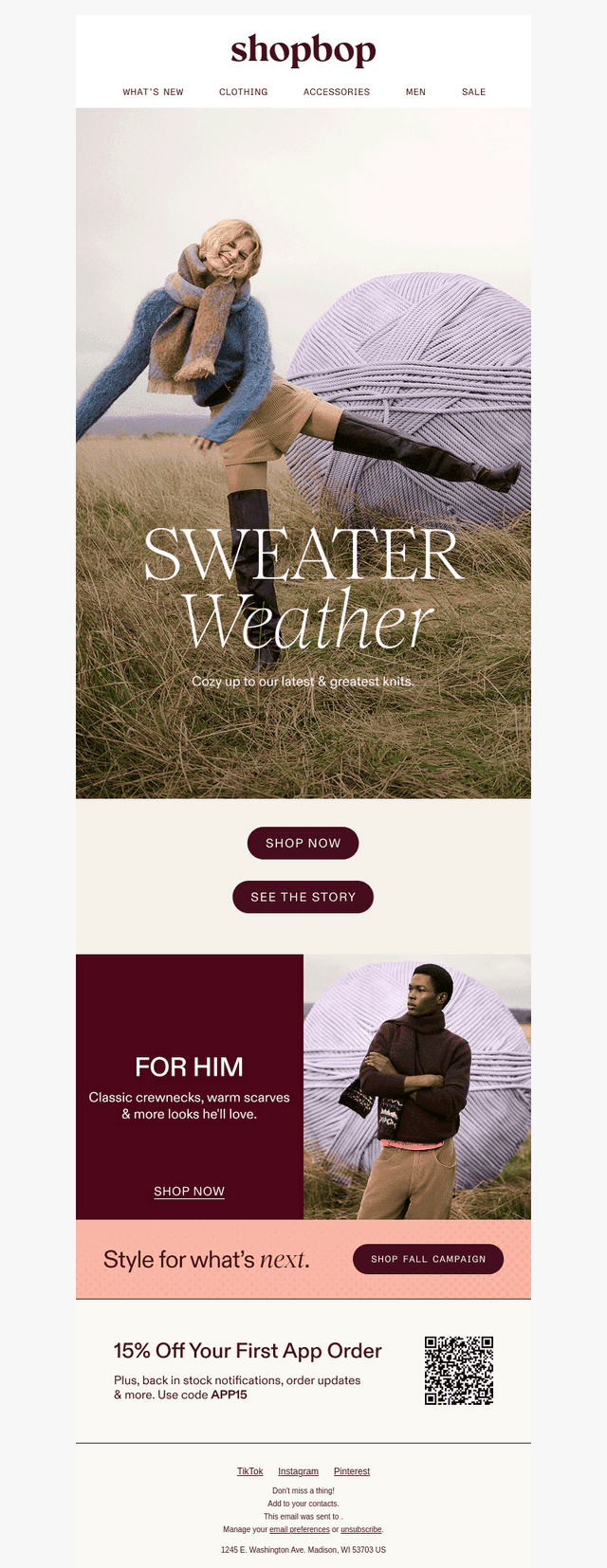Forecast says: sweater weather