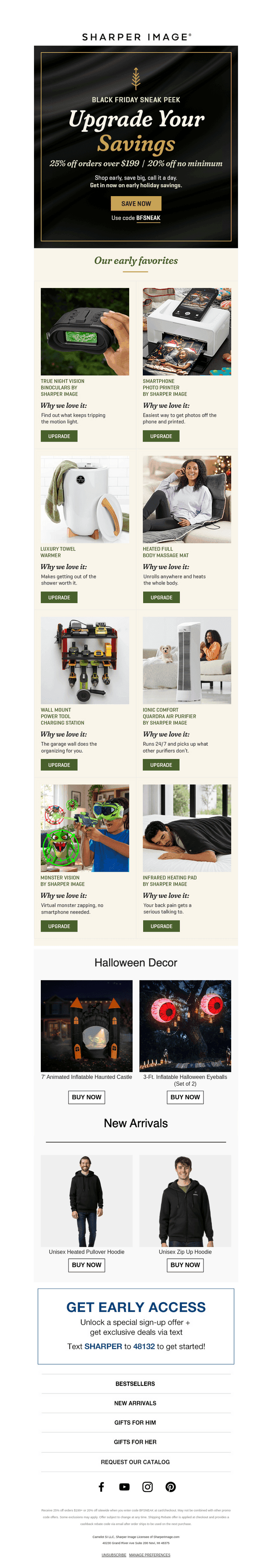 Sharper Image email from Sun, Oct 4, 2026