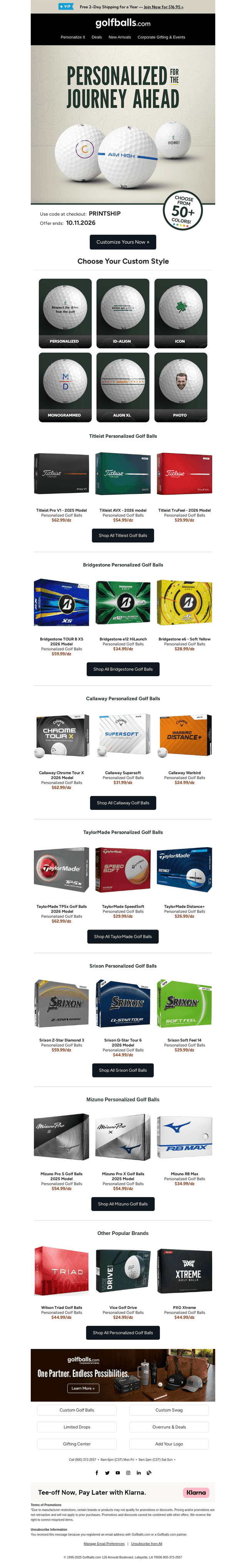 Golfballs email from Sun, Oct 4, 2026