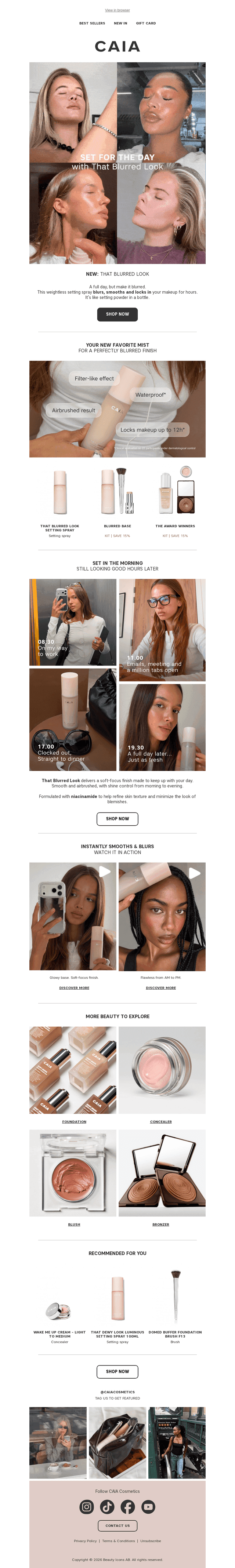 CAIA Cosmetics email from Sun, Oct 4, 2026
