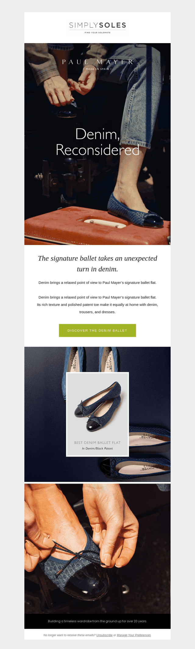 The Ballet Flat Takes on Denim
