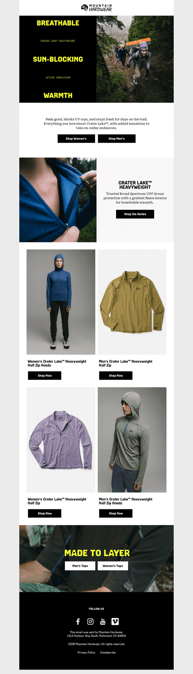 Mountain Hardwear email from Sun, Oct 4, 2026