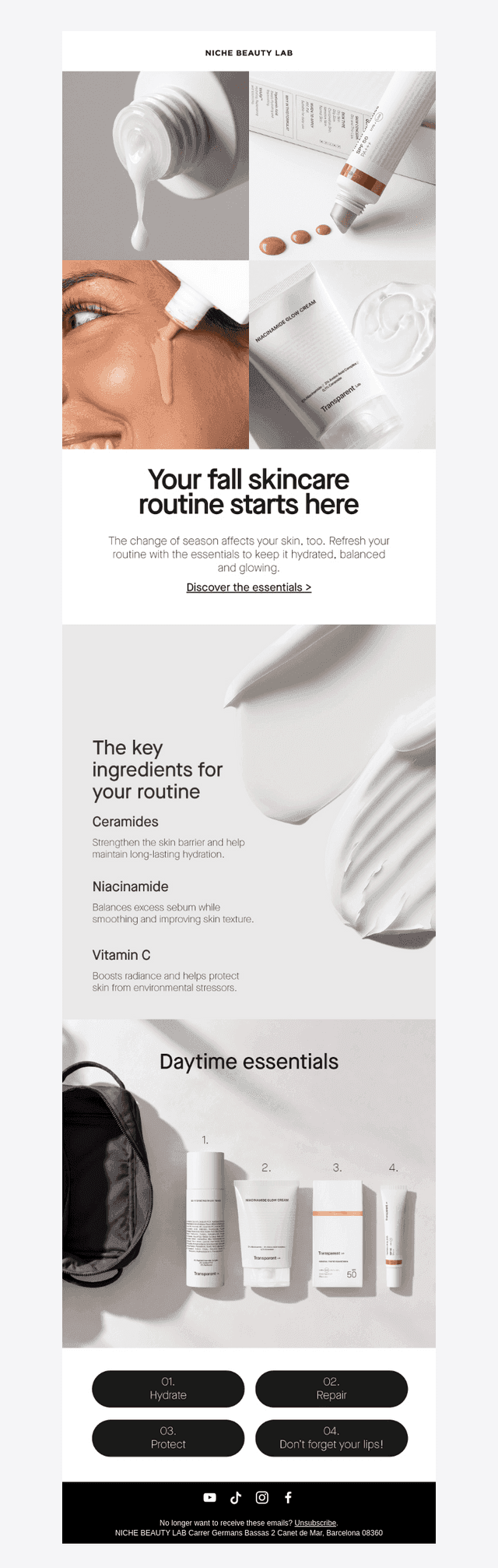 NICHE BEAUTY LAB email from Mon, Oct 5, 2026