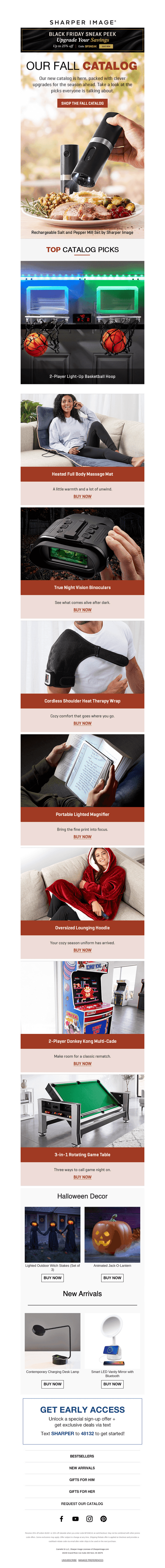 Sharper Image email from Mon, Oct 5, 2026