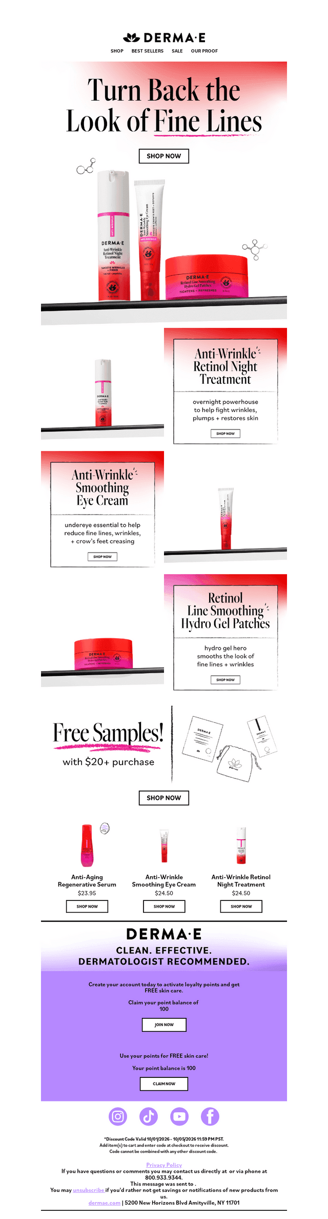 Derma E email from Tue, Oct 6, 2026