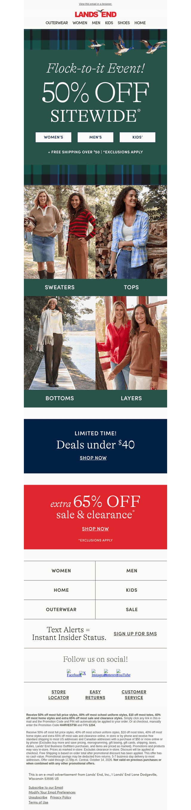 50% off starts NOW ... flock to it!