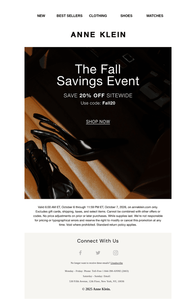 Anne Klein email from Tue, Oct 6, 2026