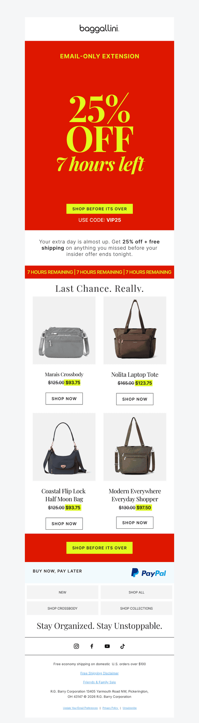 baggallini email from Tue, Oct 6, 2026