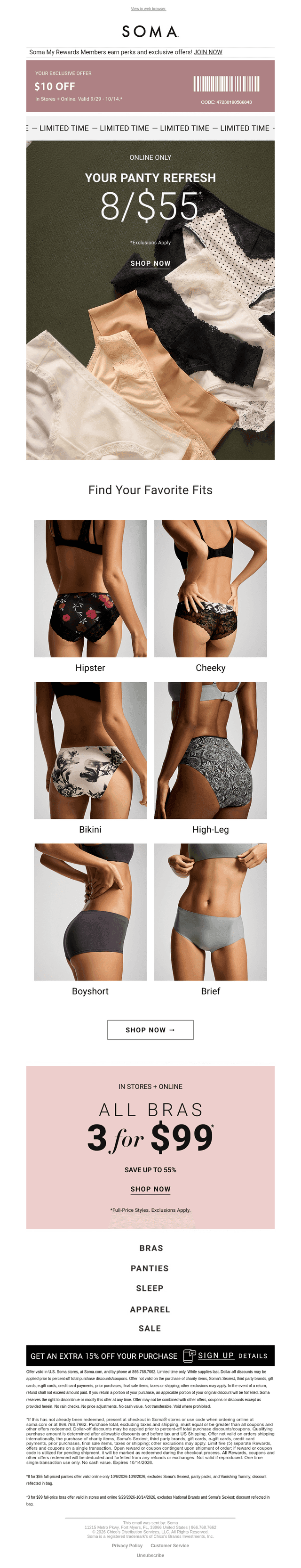 💥 Going Fast: 8 for $55 Panties!