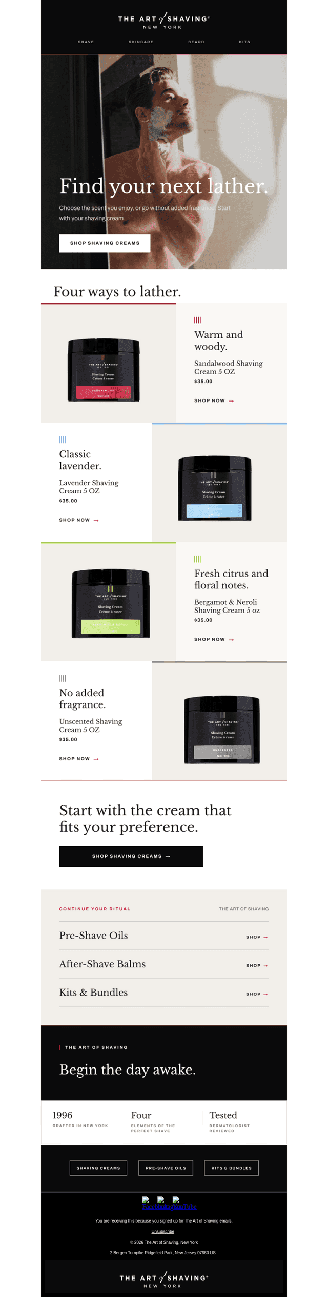 The Art of Shaving email from Wed, Oct 7, 2026