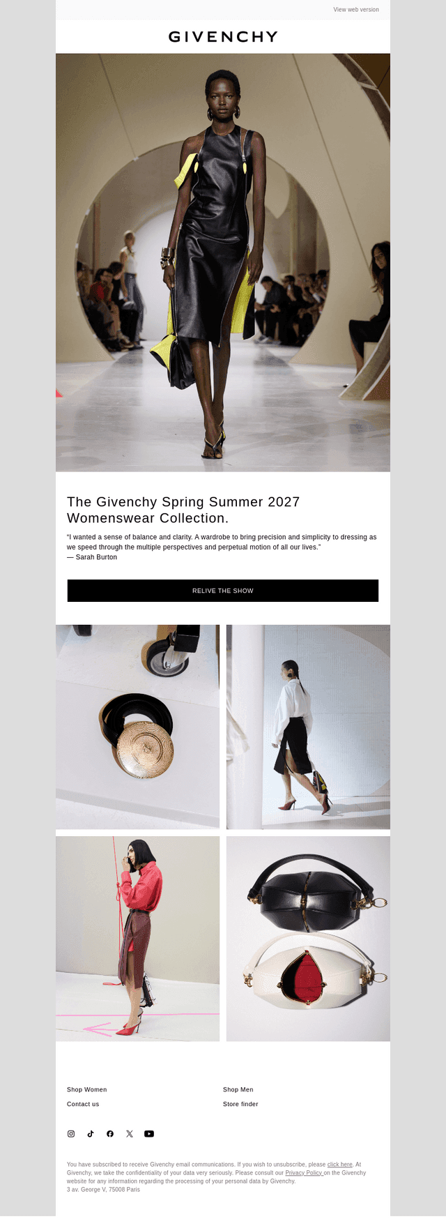 Givenchy email from Wed, Oct 7, 2026