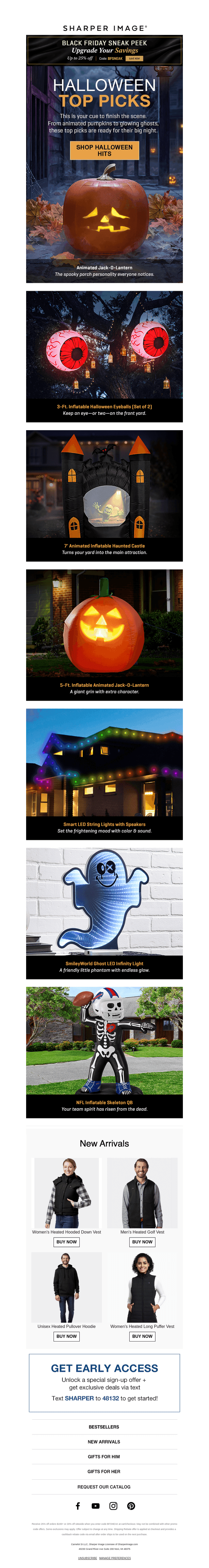 Sharper Image email from Wed, Oct 7, 2026
