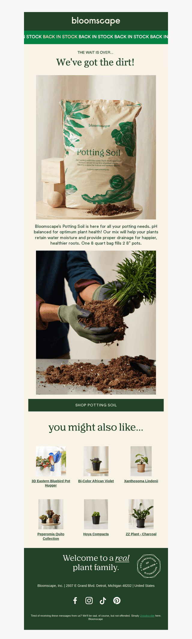 Bloomscape email from Thu, Oct 8, 2026