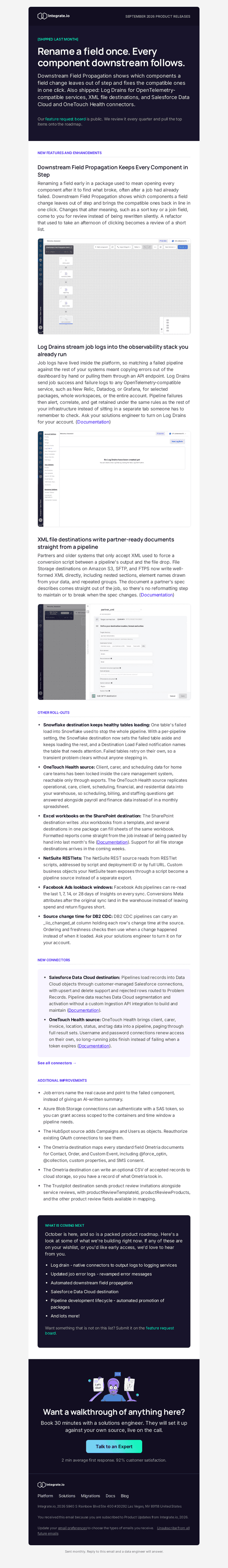 Integrate.io email from Thu, Oct 8, 2026