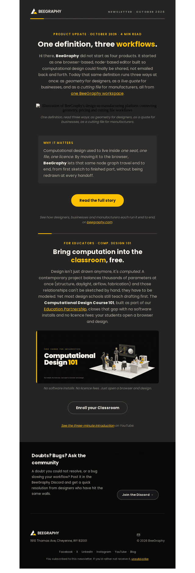 BeeGraphy email from Thu, Oct 8, 2026