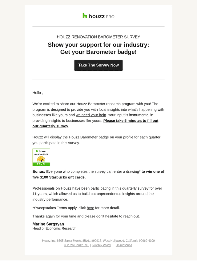Houzz email from Thu, Oct 8, 2026