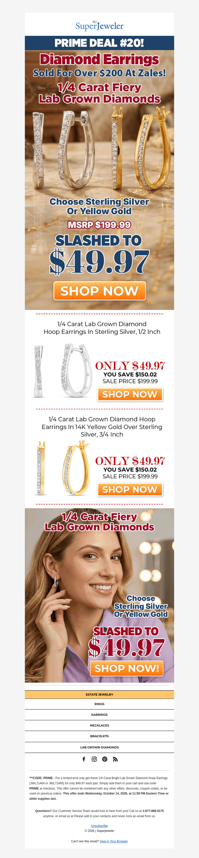 SuperJeweler email from Thu, Oct 8, 2026