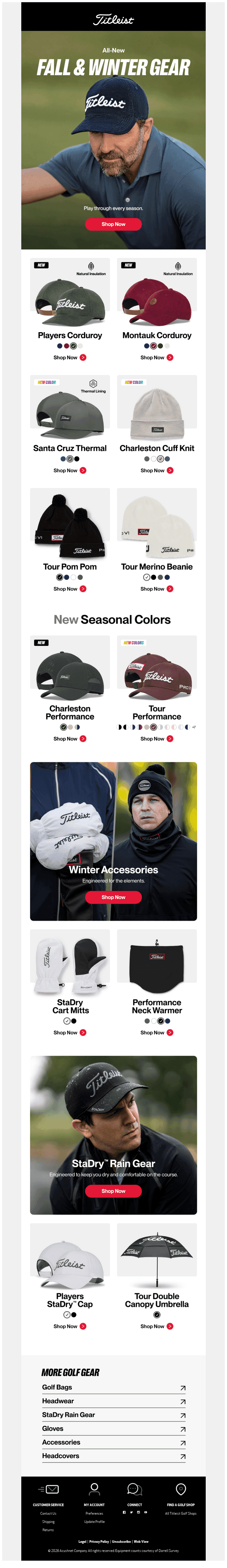 Titleist email from Thu, Oct 8, 2026