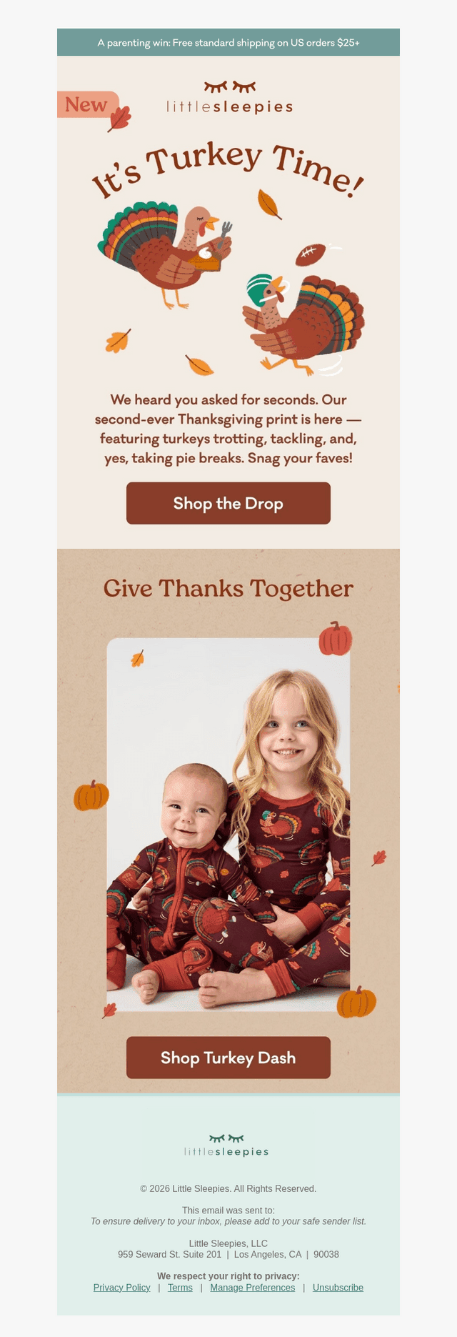 Little Sleepies email from Thu, Oct 8, 2026