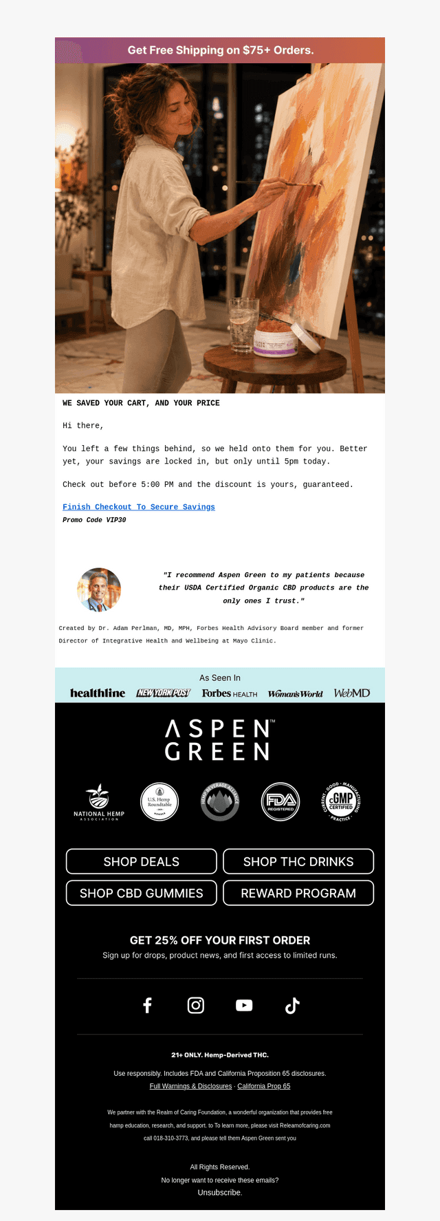 Aspen Green email from Thu, Oct 8, 2026