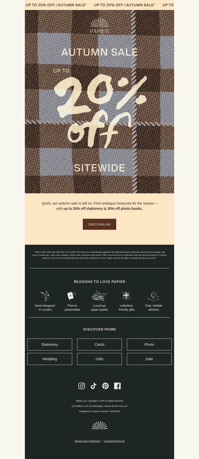 Papier email from Thu, Oct 8, 2026
