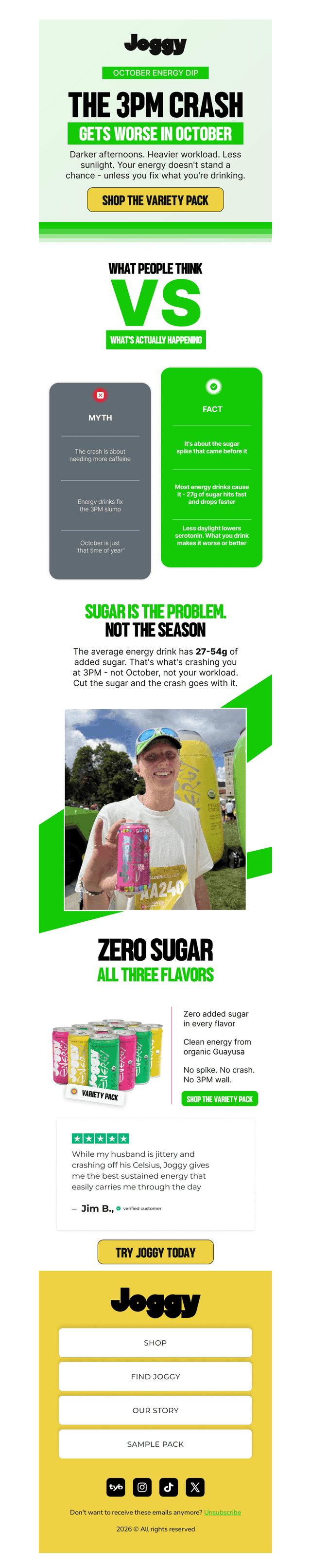Joggy email from Thu, Oct 8, 2026