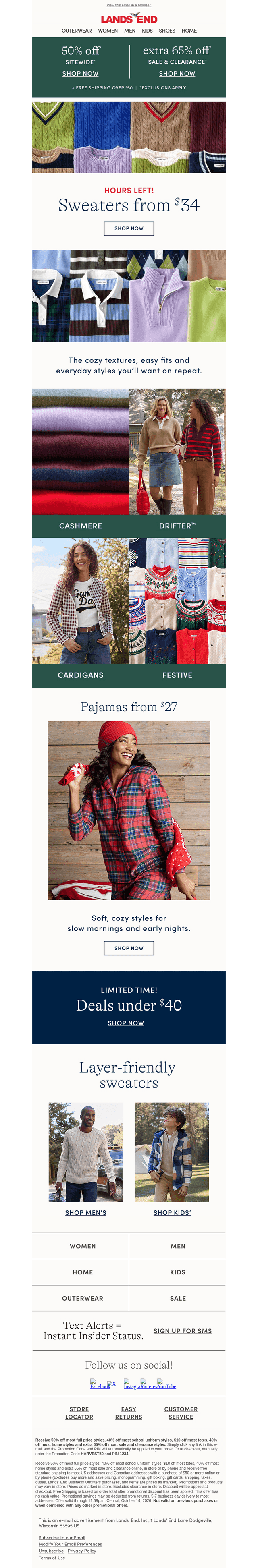 ENDS TONIGHT: Sweaters from $34!