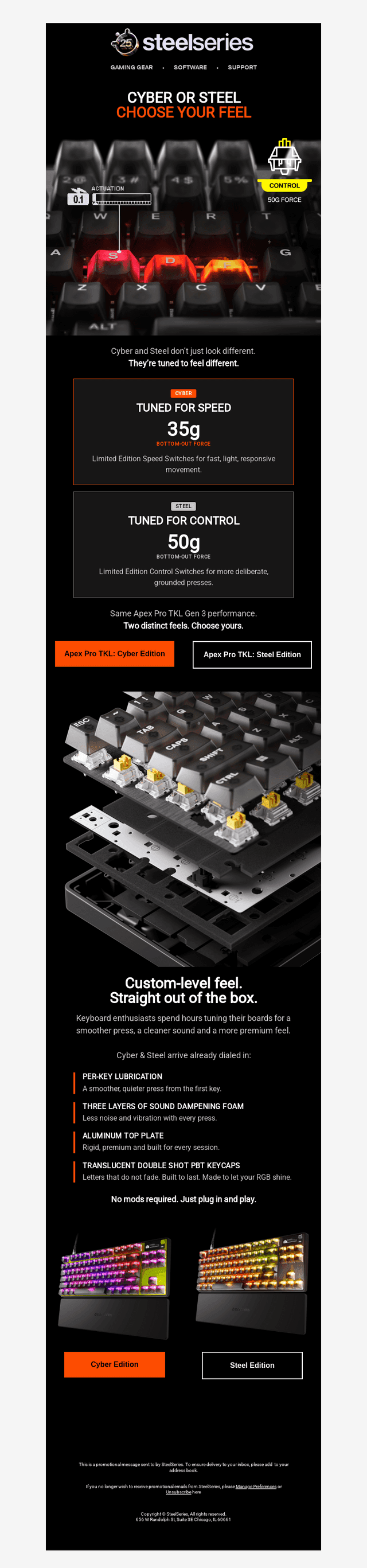 SteelSeries email from Thu, Oct 8, 2026